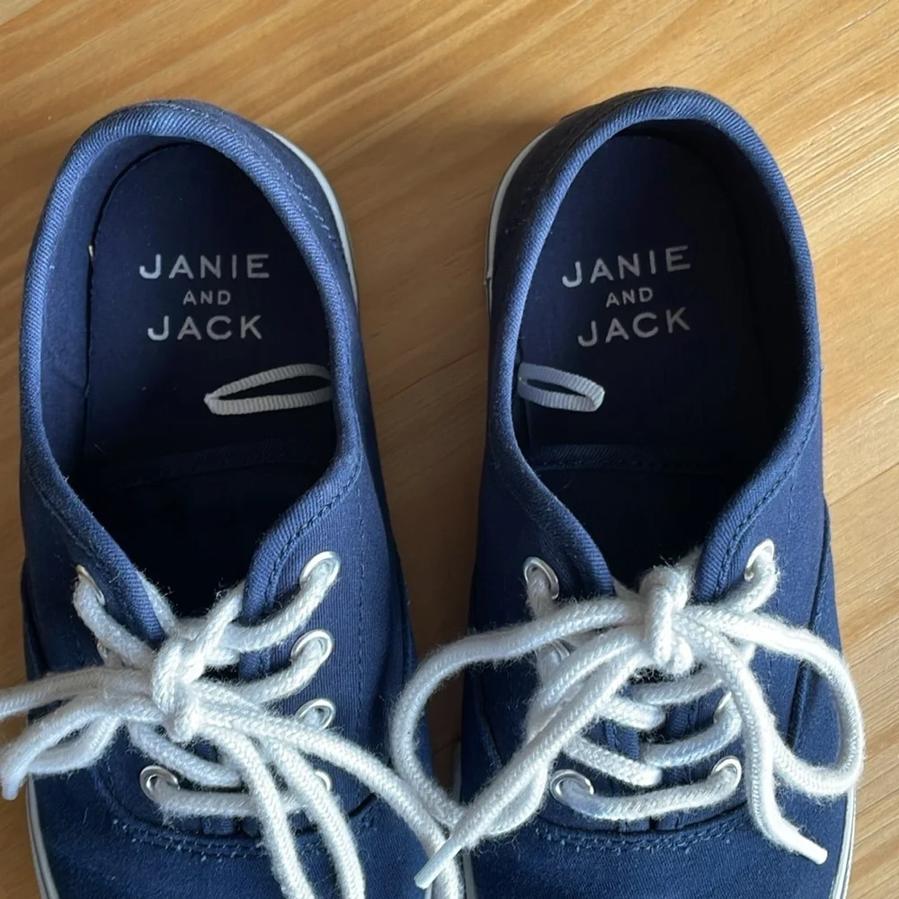 Janie‎ & Jack Navy Blue and White Sneaker